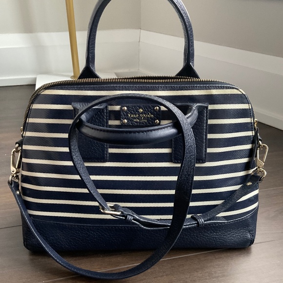 Kate Spade Navy Nautical Striped Leather Bag - Picture 8 of 14